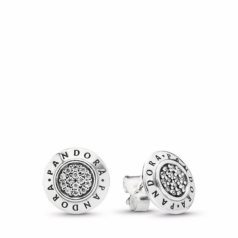 Pandora Signature Stud Earrings - Sterling Silver/Cubic Zirconia - Canada | AO1850ZI